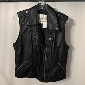 Women’s Moto Faux Leather Vest